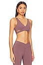 view 2 of 4 V Neck Wrap Sports Bra in Orchid