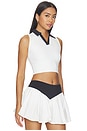 view 2 of 4 Ba?os Contrast Collar Sleeveless Top in Black & White in White & Black