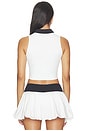 view 3 of 4 Ba?os Contrast Collar Sleeveless Top in Black & White in White & Black