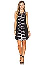 view 1 of 3 Devorah Dress in Black & White Focla Tie Dye in Black & White Focal Tie Dye