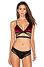 view 1 of 4 Criss Cross Bralette in Wine Velvet