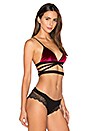 view 2 of 4 Criss Cross Bralette in Wine Velvet