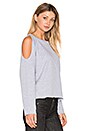 view 2 of 4 Cold Shoulder Sweatshirt in Heather Grey