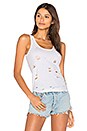view 1 of 5 Distressed Tank in White