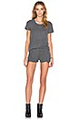 view 4 of 4 Sage Hacci Tee in Charcoal Grey