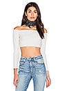 view 1 of 4 Off The Shoulder Crop Top in Oyster