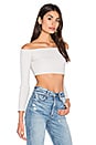 view 2 of 4 Off The Shoulder Crop Top in Oyster