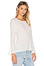 view 2 of 4 Bell Sleeve Thermal Tee in Off White