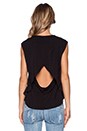 view 4 of 4 Crossover Drape Back Top in Black