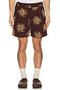 view 3 of 3 Mocha Ember Terry Shorts in Brown