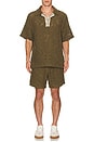 view 5 of 5 Pine Verve Crochet Shorts in Green