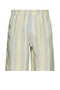 view 1 of 4 Mist Strata Nicola Linen Shorts in Multi