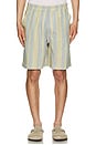 view 3 of 4 Mist Strata Nicola Linen Shorts in Multi
