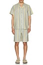 view 4 of 4 Mist Strata Nicola Linen Shorts in Multi