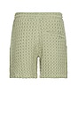view 2 of 4 Dusty Green Porto Waffle Shorts in Green