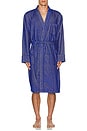 view 4 of 4 Aquatic Pepper Velour Robe in Royal Blue