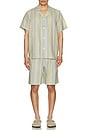 view 4 of 4 Mist Strata Cuban Linen Shirt in Multi
