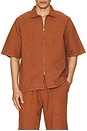 view 4 of 5 Terracotta Turleo Zack Full Zip Shirt in Red