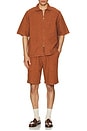view 5 of 5 Terracotta Turleo Zack Full Zip Shirt in Red