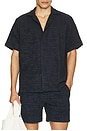 view 4 of 5 Night Lagoon Cuba Terry Shirt in Blue