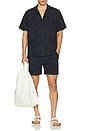 view 5 of 5 Night Lagoon Cuba Terry Shirt in Blue