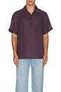 view 3 of 3 Girona Linen Polo in Purple