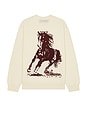 view 1 of 4 Running Horse Knit Sweater in Oatmeal