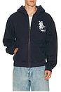 view 2 of 4 Barbed Zip Up Hoodie in Hard Washed Navy
