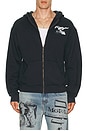 view 2 of 4 Mustang Cross Zip Up Hoodie in Washed Black