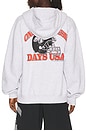 view 2 of 5 Days Usa Zip Up Hoodie in Heather Grey