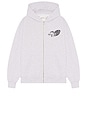 view 5 of 5 Days Usa Zip Up Hoodie in Heather Grey