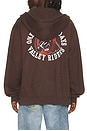 view 2 of 5 Valley Riders Zip Up Hoodie in Sun Faded Washed Brown