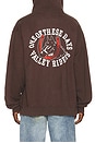 view 3 of 5 Valley Riders Zip Up Hoodie in Sun Faded Washed Brown