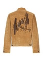 view 1 of 3 CHAQUETA in Tobacco Suede