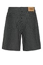 view 2 of 4 Plaid Baggy Denim Shorts in Black Multi