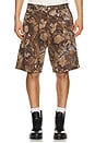 view 1 of 5 Bigwig Baggy Denim Short in Fence Camo