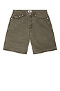 view 4 of 5 SHORT EN JEAN BIGWIG in Black Olive Wrinkle Wash