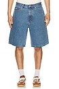 view 1 of 5 Bigwig Baggy Denim Short in Light Indigo