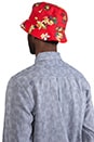 view 4 of 4 Sativa Floral Bucket Hat in Red