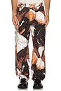 view 1 of 5 Classic Baggy Printed Denim Pants in Brown Multi