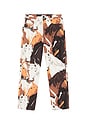 view 5 of 5 Classic Baggy Printed Denim Pants in Brown Multi