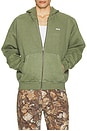 view 4 of 5 Lowercase Pigment Zip Hoodie in Pigment Deep Lichen Green