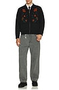 view 5 of 5 Floral Zip Cardigan in Black
