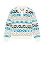 view 1 of 4 Geo Sweater Polo in Whisper White Multi