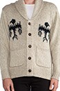 view 5 of 6 Bird Cardigan in Heather Oatmeal