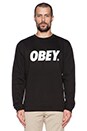 view 1 of 3 Obey Font Basic Crew in Black