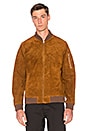 view 2 of 5 BLOUSON EN DAIM PILOT in Caramel