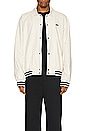 view 4 of 4 Icon Face Varsity Jacket in Unbleached
