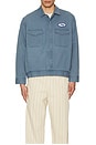 view 4 of 5 Tilton Work Jacket in Dull Blue Faded Wash