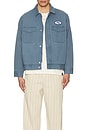 view 5 of 5 Tilton Work Jacket in Dull Blue Faded Wash